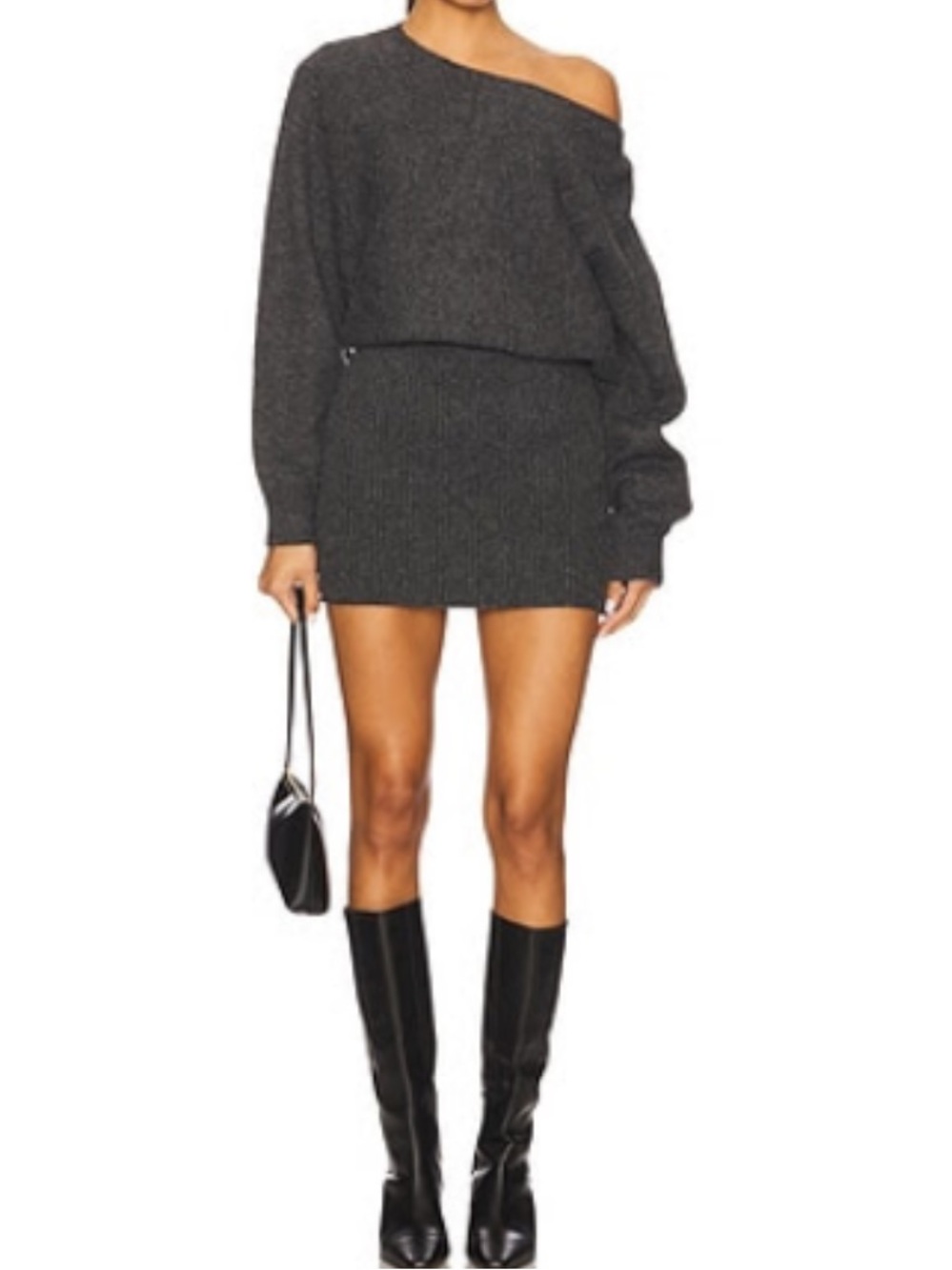 Gray sweater dress
